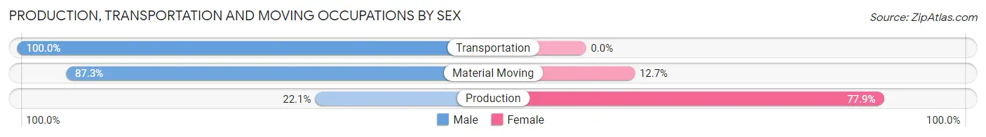 Production, Transportation and Moving Occupations by Sex in McBee
