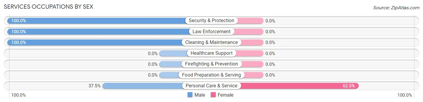 Services Occupations by Sex in McClellanville