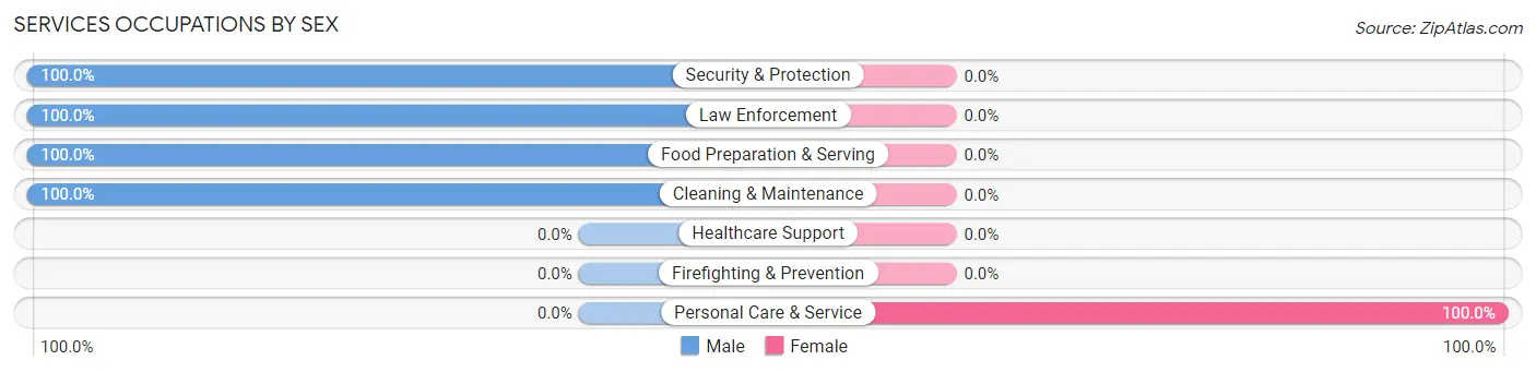 Services Occupations by Sex in North Santee