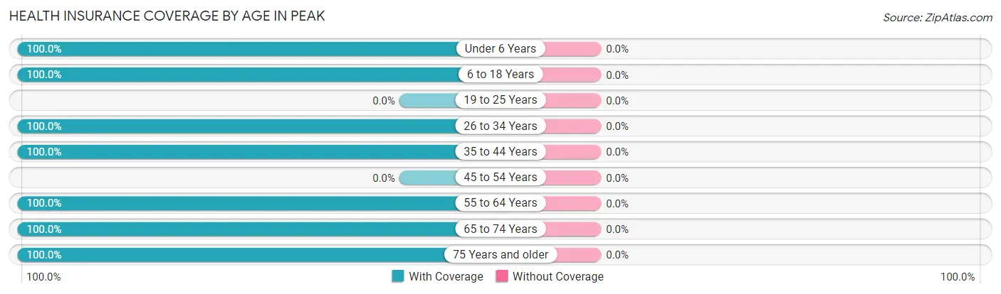 Health Insurance Coverage by Age in Peak