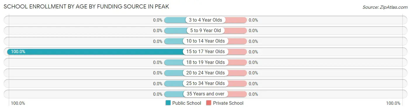 School Enrollment by Age by Funding Source in Peak