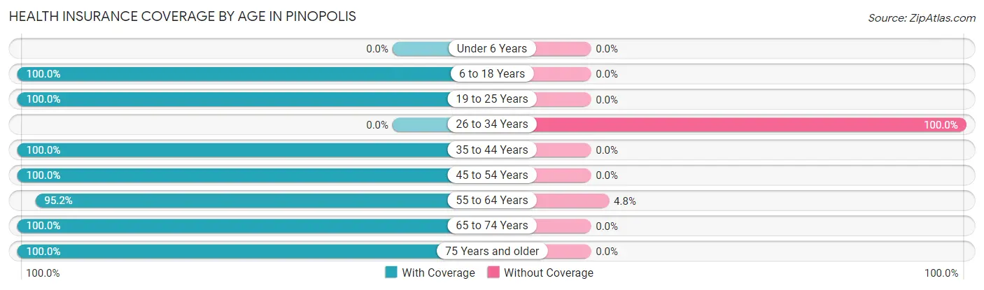 Health Insurance Coverage by Age in Pinopolis
