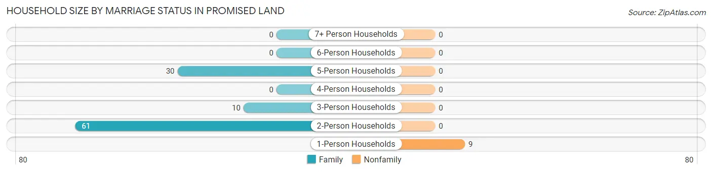 Household Size by Marriage Status in Promised Land