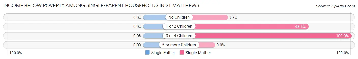 Income Below Poverty Among Single-Parent Households in St Matthews