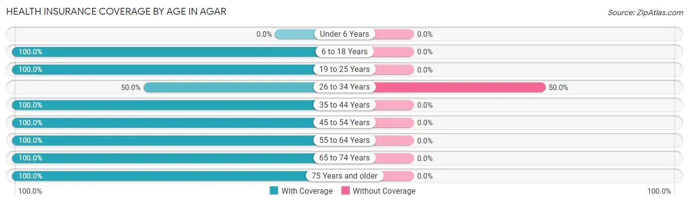 Health Insurance Coverage by Age in Agar