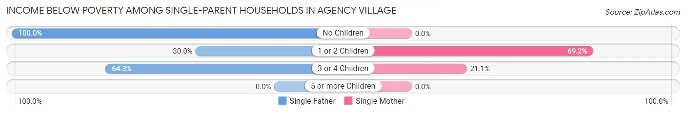 Income Below Poverty Among Single-Parent Households in Agency Village