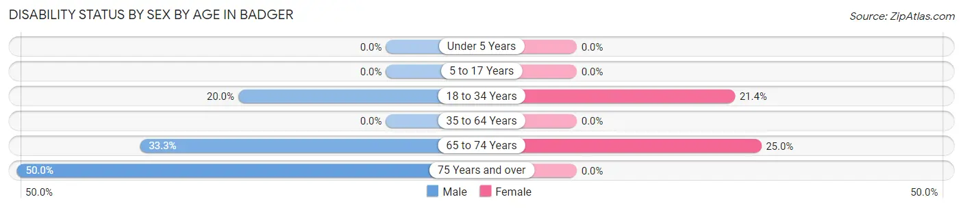 Disability Status by Sex by Age in Badger