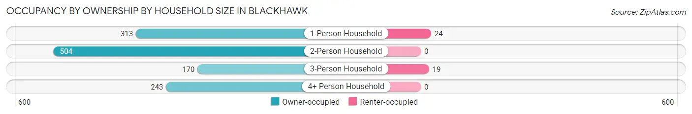 Occupancy by Ownership by Household Size in Blackhawk