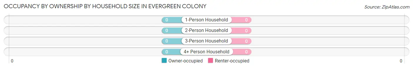 Occupancy by Ownership by Household Size in Evergreen Colony