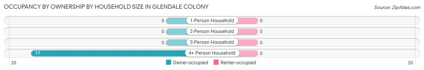 Occupancy by Ownership by Household Size in Glendale Colony