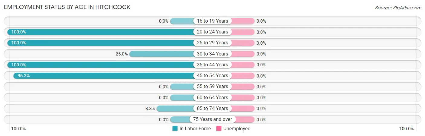 Employment Status by Age in Hitchcock