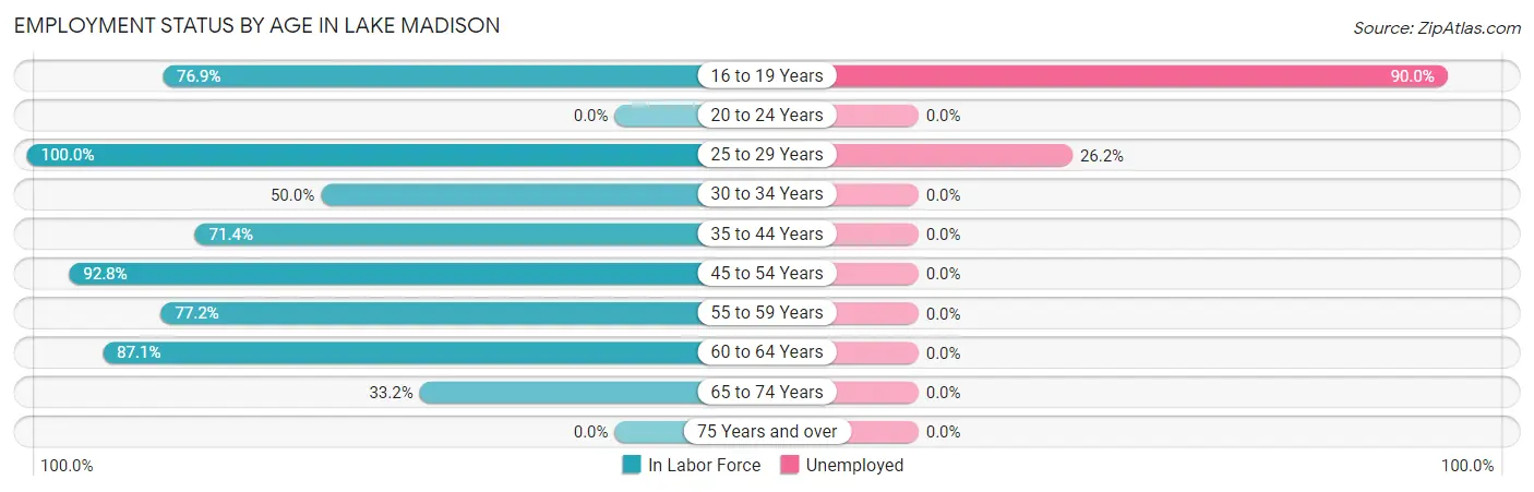 Employment Status by Age in Lake Madison
