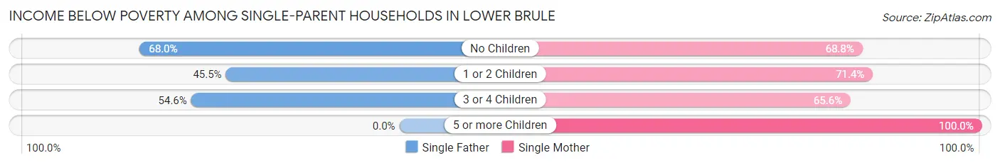 Income Below Poverty Among Single-Parent Households in Lower Brule