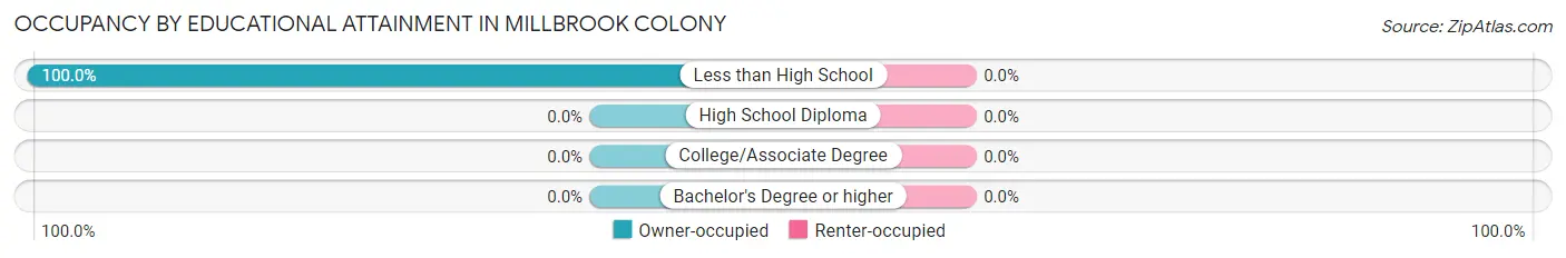 Occupancy by Educational Attainment in Millbrook Colony