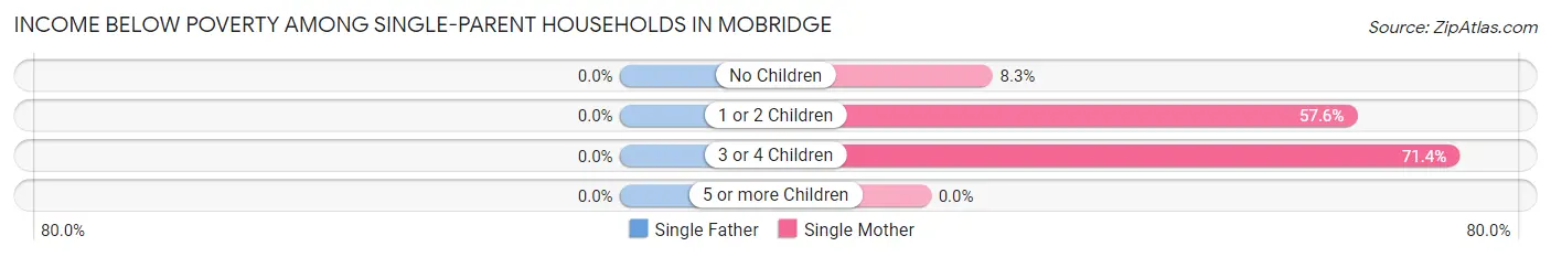 Income Below Poverty Among Single-Parent Households in Mobridge