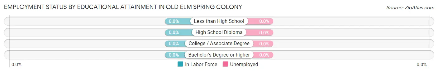 Employment Status by Educational Attainment in Old Elm Spring Colony
