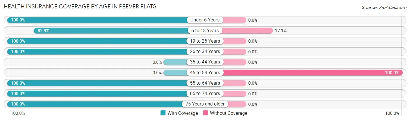 Health Insurance Coverage by Age in Peever Flats