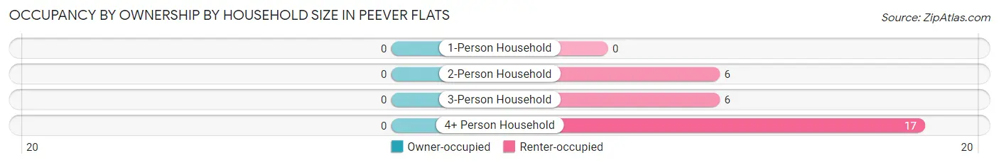 Occupancy by Ownership by Household Size in Peever Flats