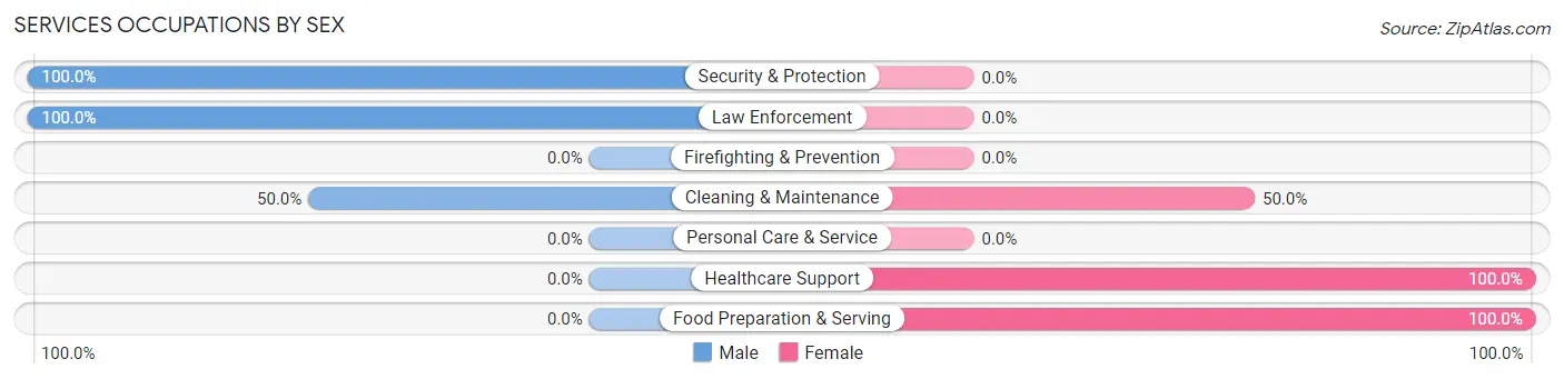 Services Occupations by Sex in Plankinton