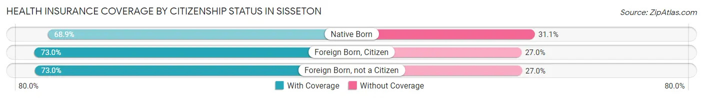 Health Insurance Coverage by Citizenship Status in Sisseton