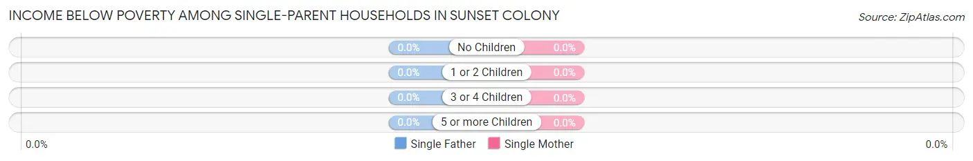 Income Below Poverty Among Single-Parent Households in Sunset Colony