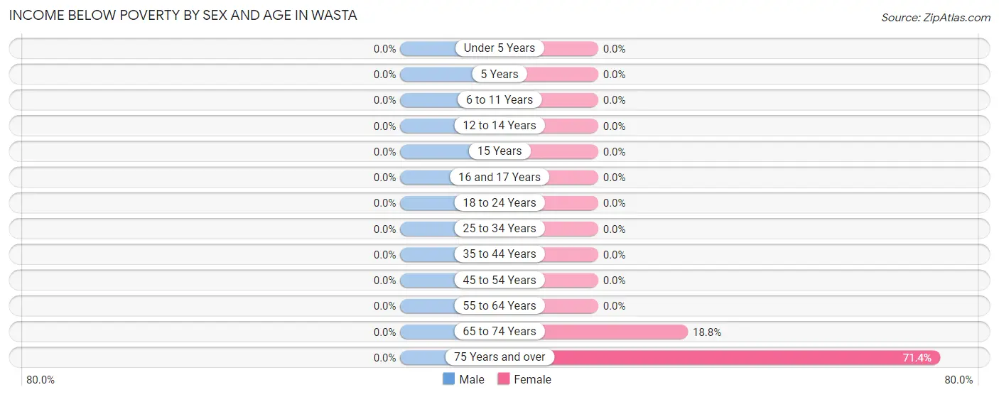 Income Below Poverty by Sex and Age in Wasta