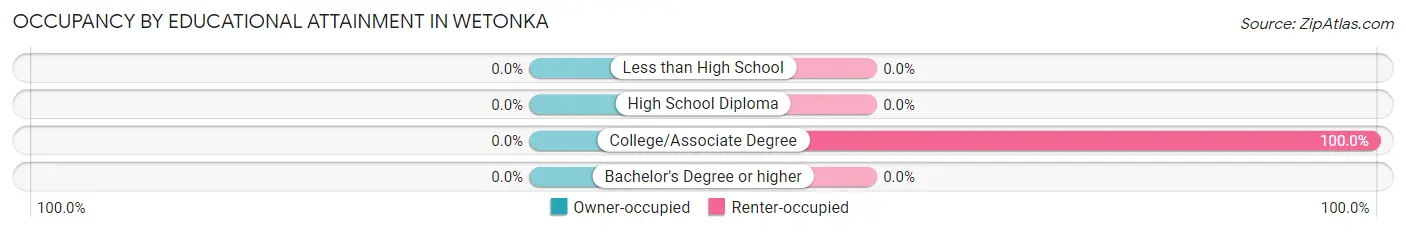 Occupancy by Educational Attainment in Wetonka