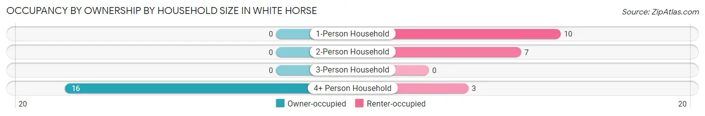 Occupancy by Ownership by Household Size in White Horse