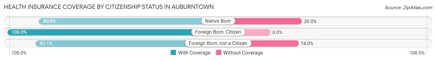 Health Insurance Coverage by Citizenship Status in Auburntown