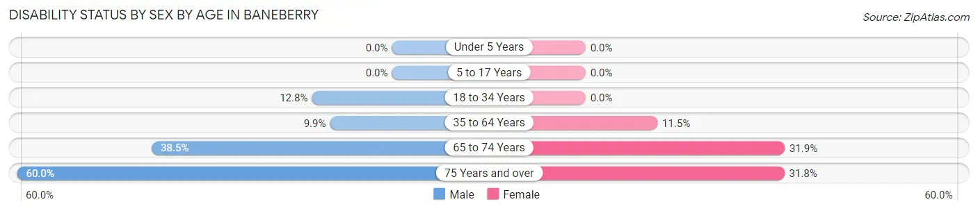Disability Status by Sex by Age in Baneberry