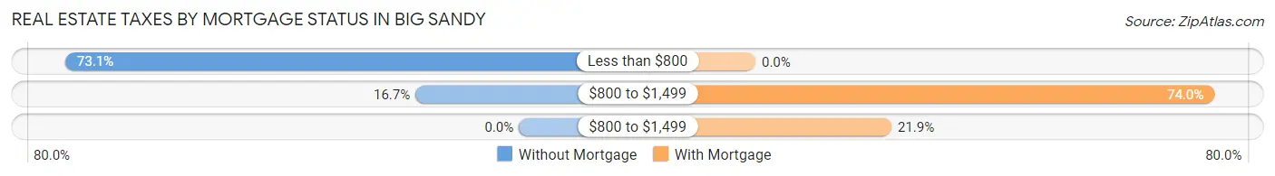 Real Estate Taxes by Mortgage Status in Big Sandy
