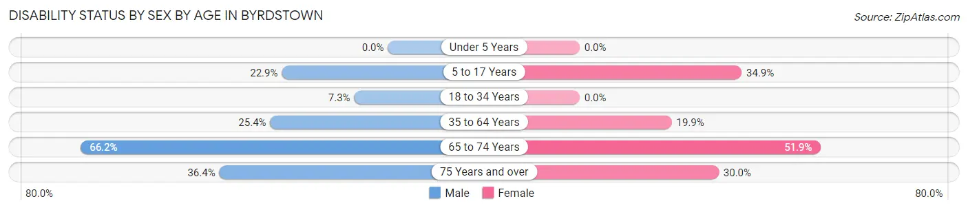 Disability Status by Sex by Age in Byrdstown