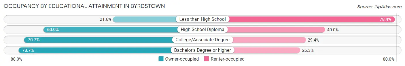 Occupancy by Educational Attainment in Byrdstown