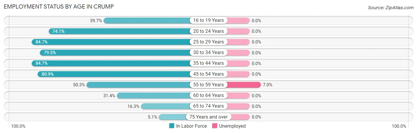 Employment Status by Age in Crump