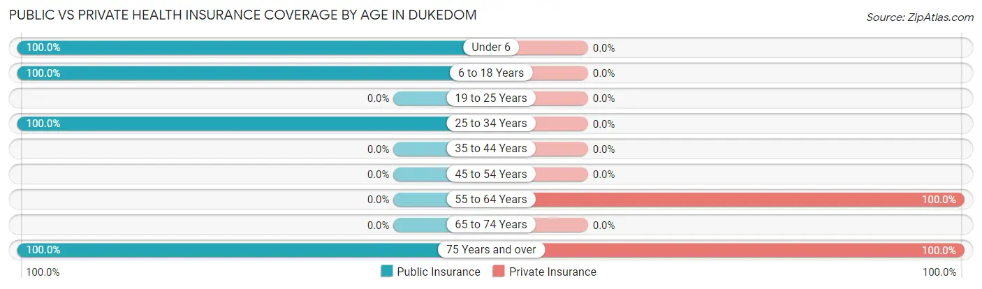 Public vs Private Health Insurance Coverage by Age in Dukedom