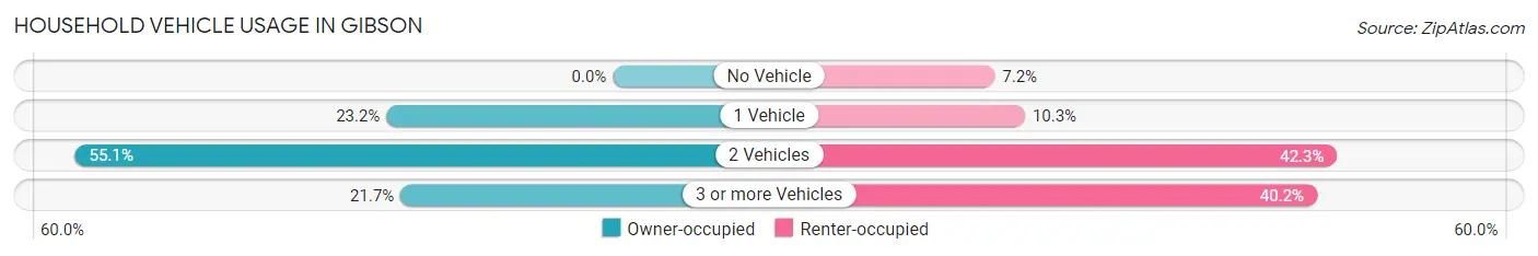 Household Vehicle Usage in Gibson