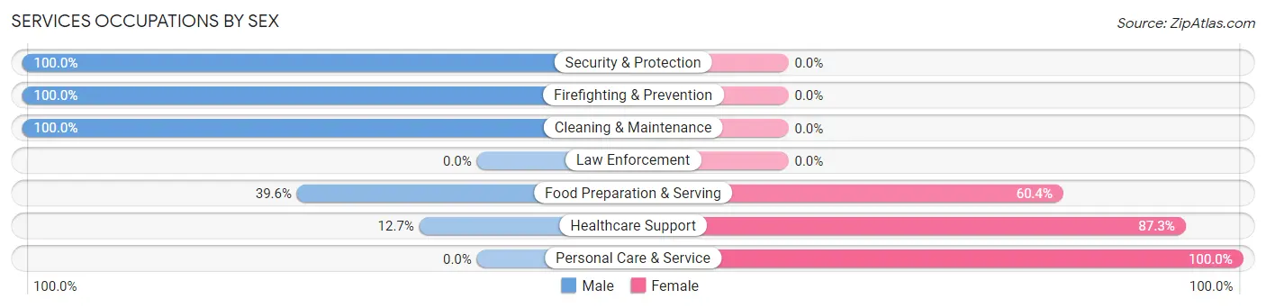 Services Occupations by Sex in Karns