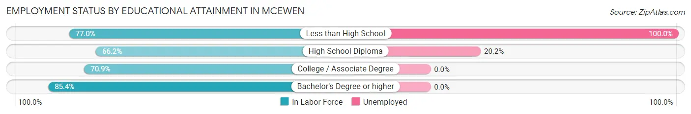 Employment Status by Educational Attainment in McEwen