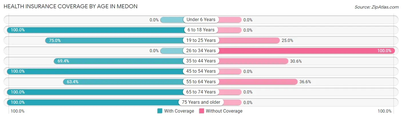 Health Insurance Coverage by Age in Medon