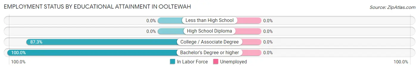 Employment Status by Educational Attainment in Ooltewah