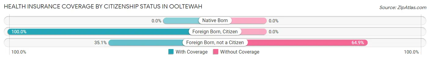 Health Insurance Coverage by Citizenship Status in Ooltewah