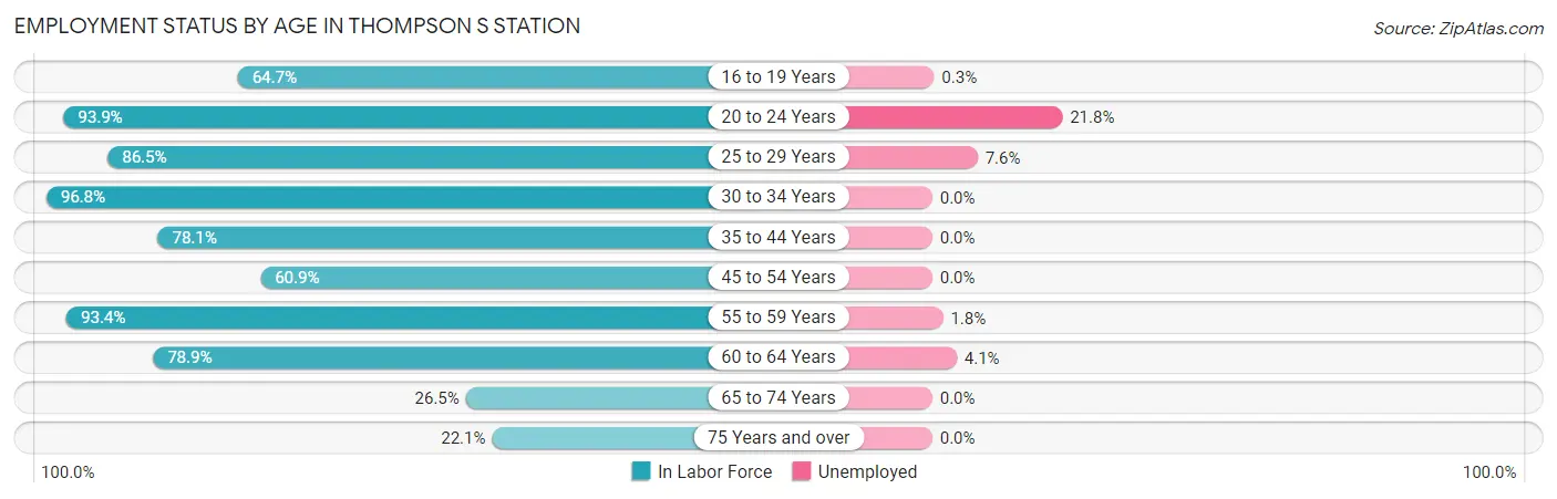 Employment Status by Age in Thompson s Station