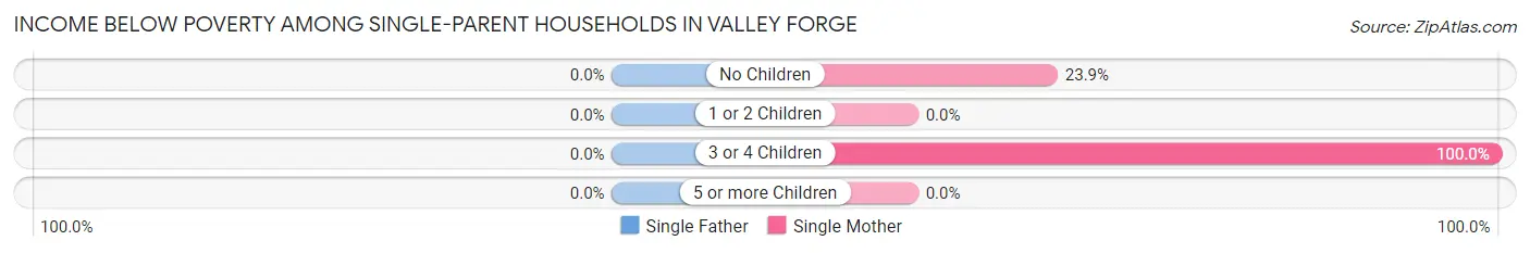 Income Below Poverty Among Single-Parent Households in Valley Forge