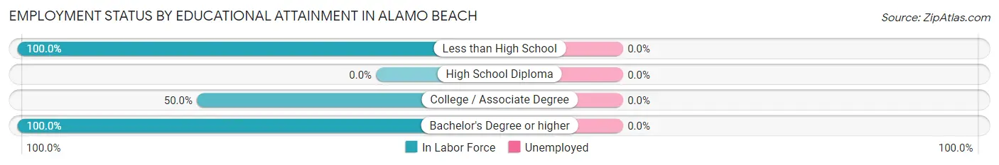Employment Status by Educational Attainment in Alamo Beach