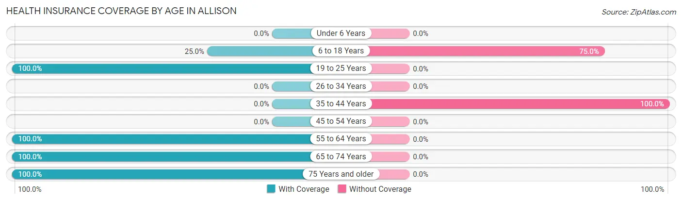 Health Insurance Coverage by Age in Allison