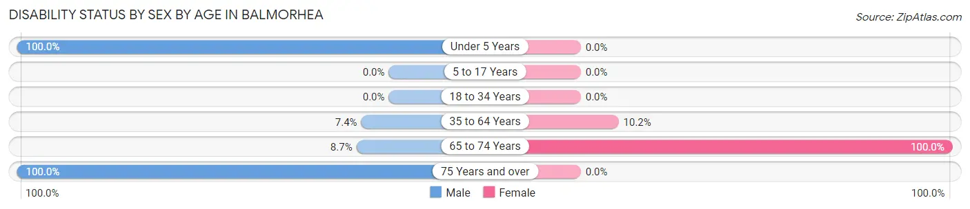 Disability Status by Sex by Age in Balmorhea