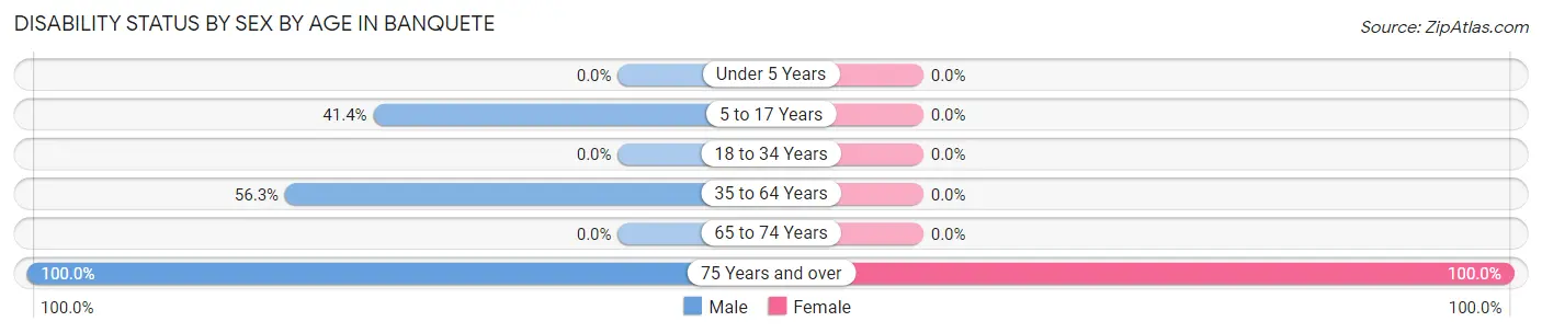 Disability Status by Sex by Age in Banquete