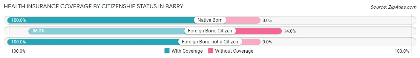 Health Insurance Coverage by Citizenship Status in Barry