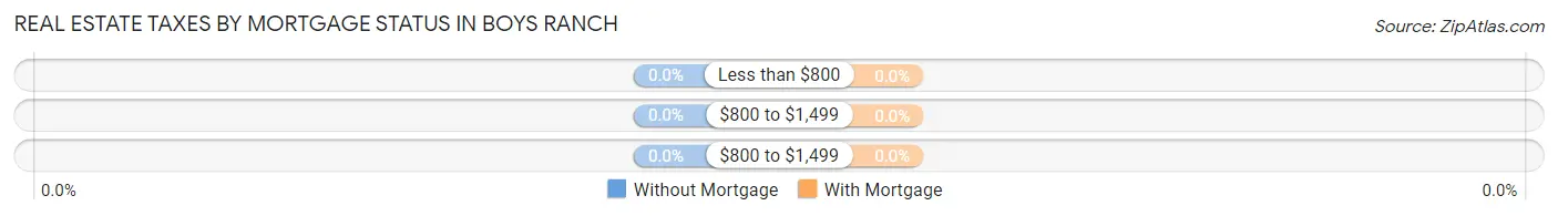 Real Estate Taxes by Mortgage Status in Boys Ranch