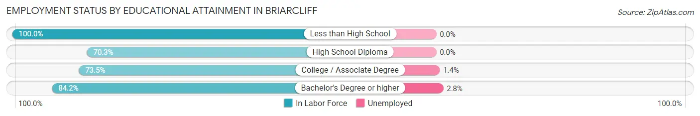 Employment Status by Educational Attainment in Briarcliff